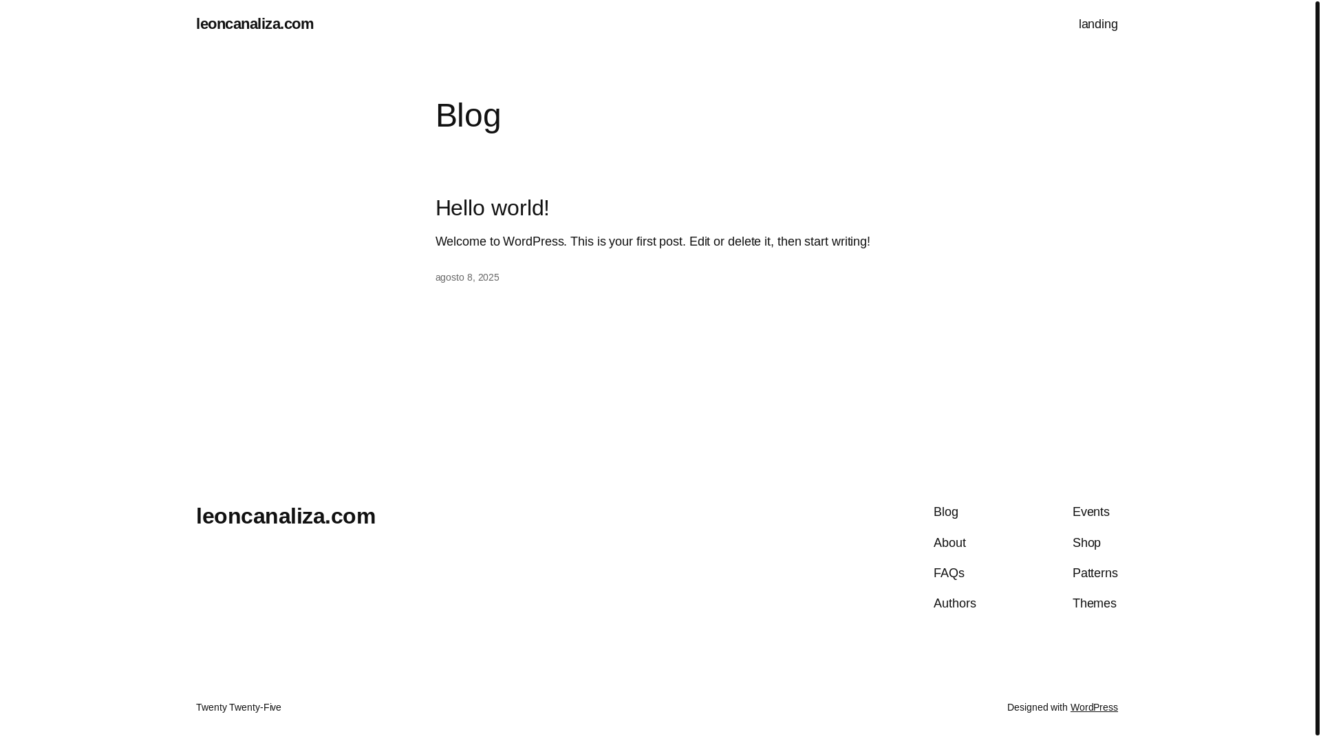 website screenshot of https://leoncanaliza.com/
