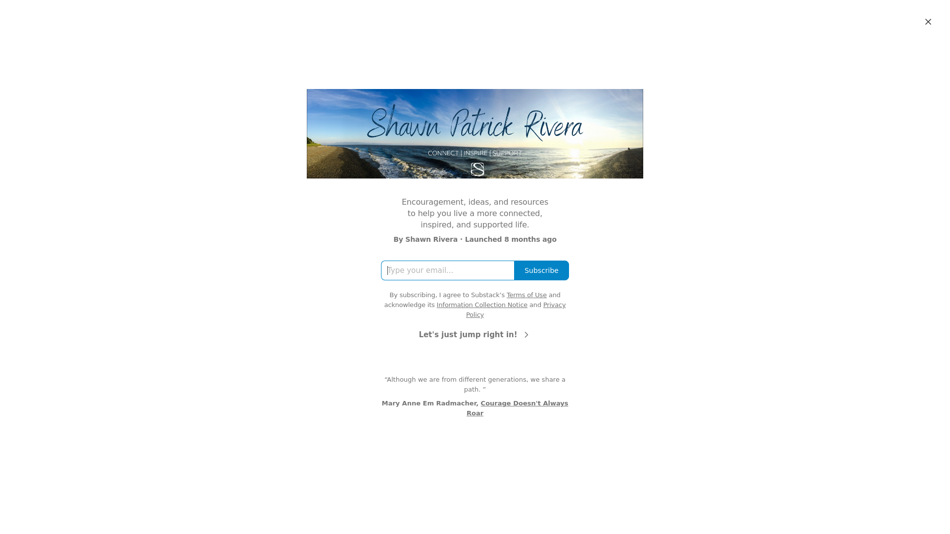 website screenshot of https://shawnrivera.shop/