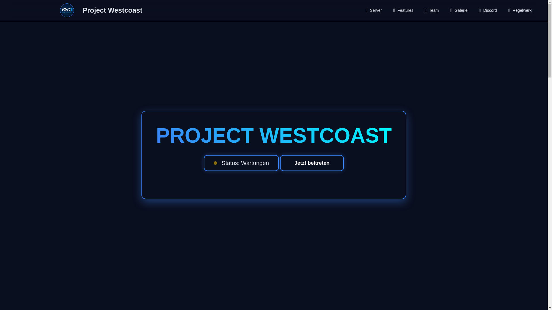 website screenshot of https://project-westcoast.de/