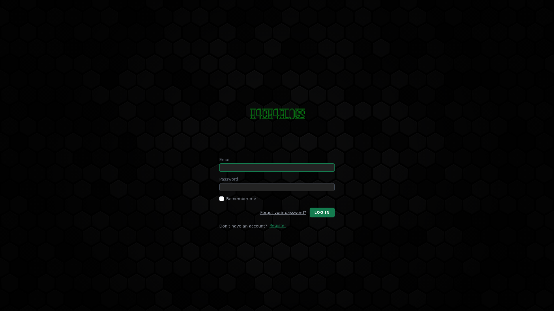 website screenshot of https://h4ck3rl0gs.com/