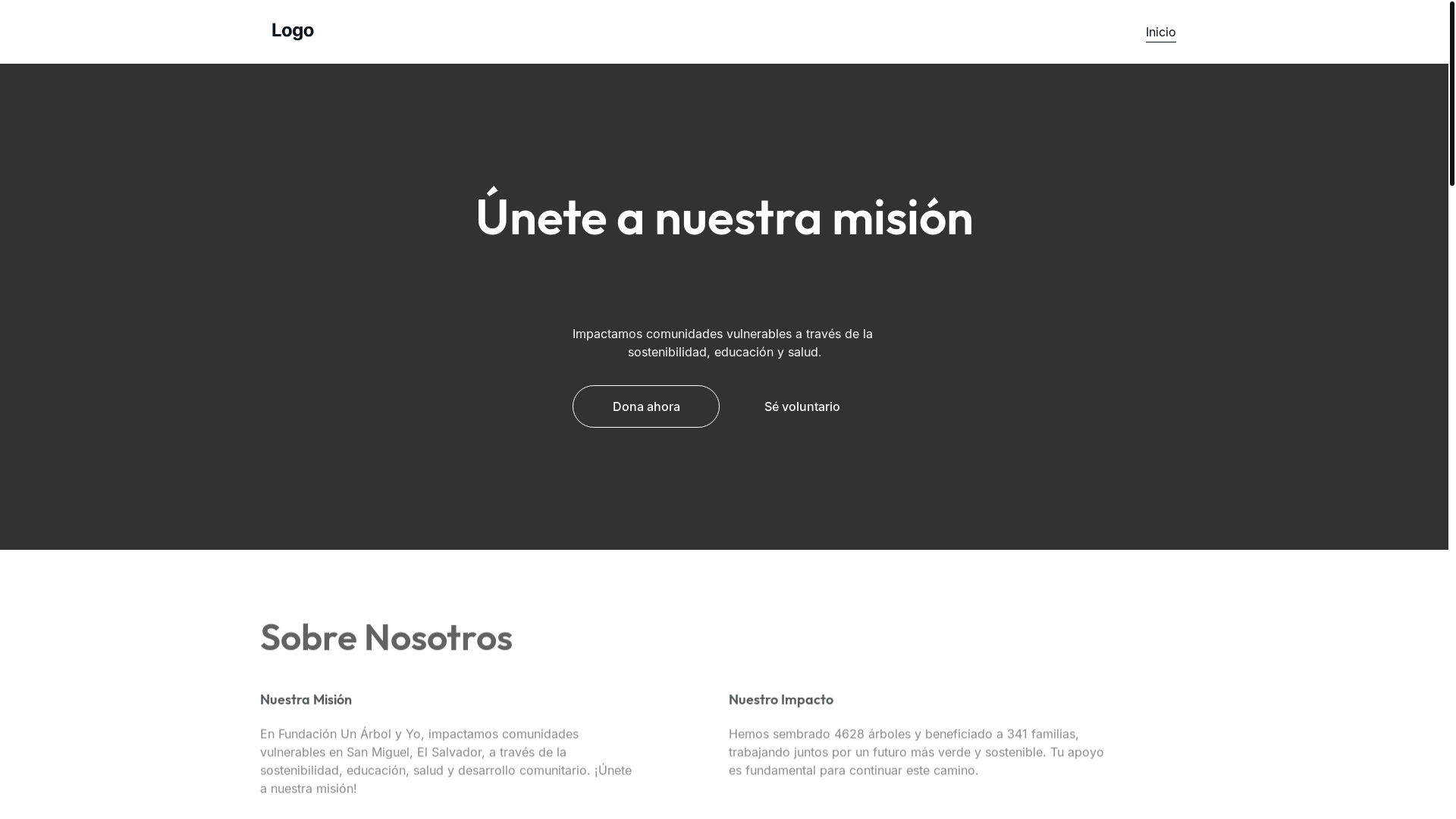 website screenshot of https://fundacionunarbolyyo.org/