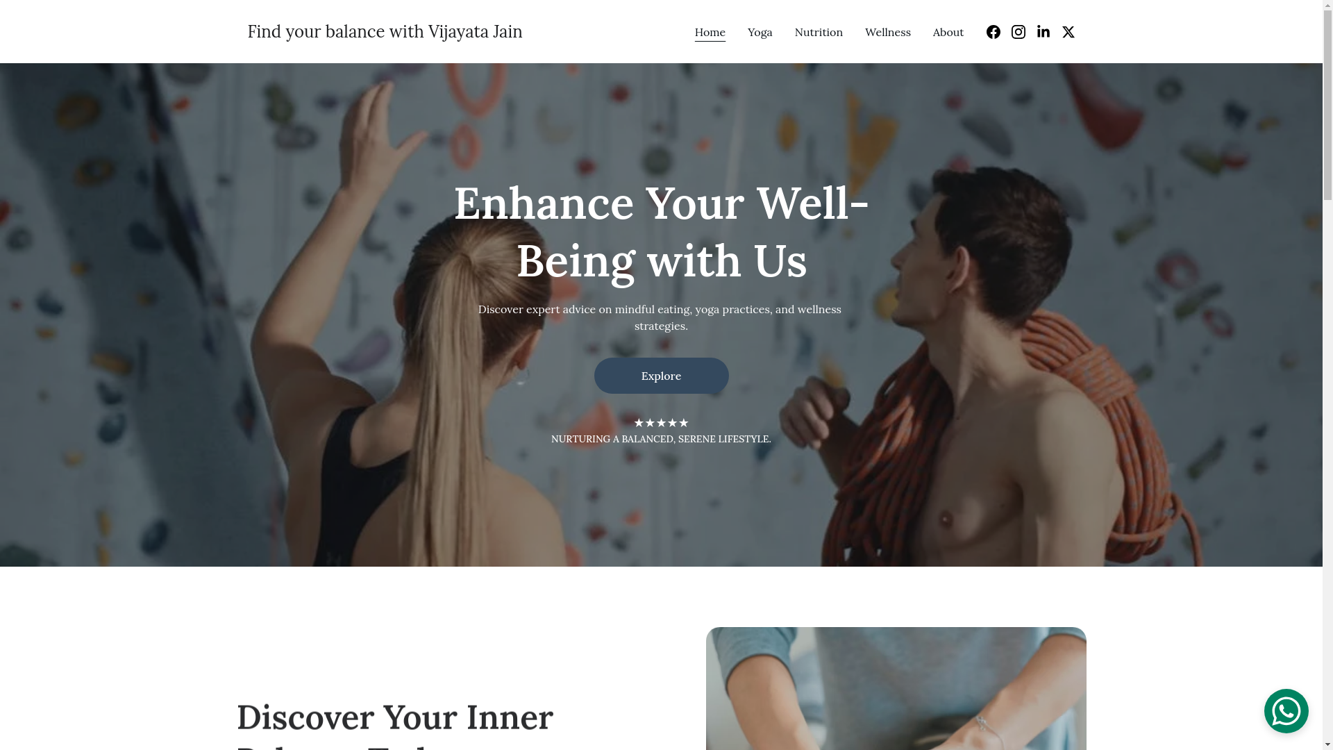 website screenshot of https://vijayatajain.com/