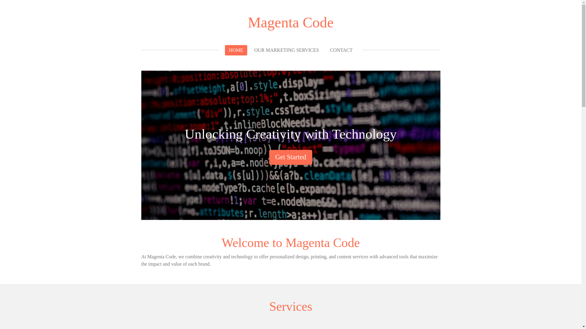 website screenshot of https://magenta-code.com/