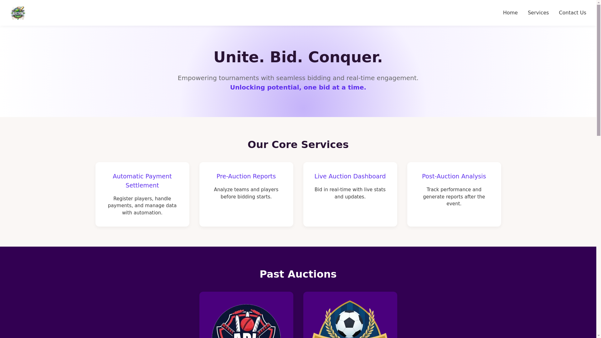 website screenshot of https://auction-arena.pages.dev/