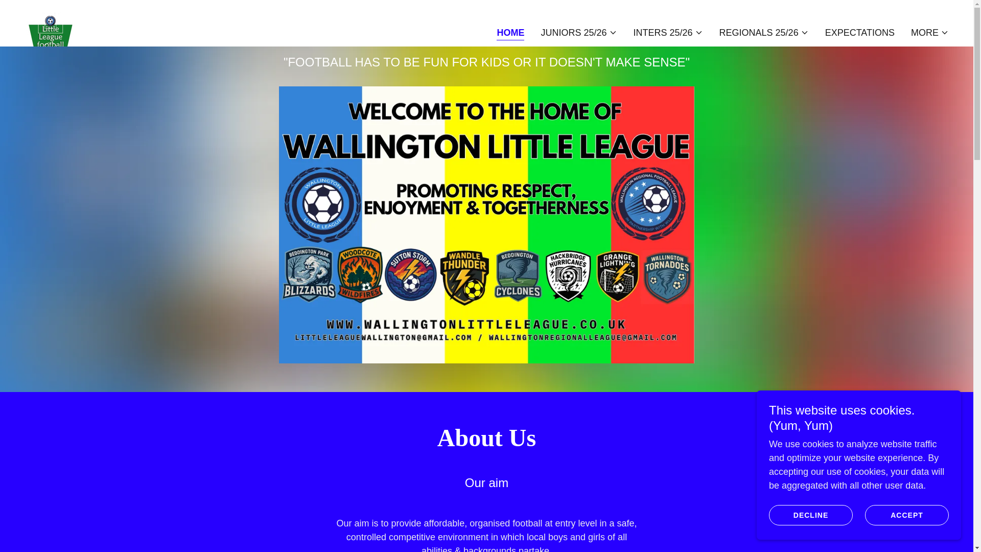 website screenshot of https://wallingtonlittlelleague.com/