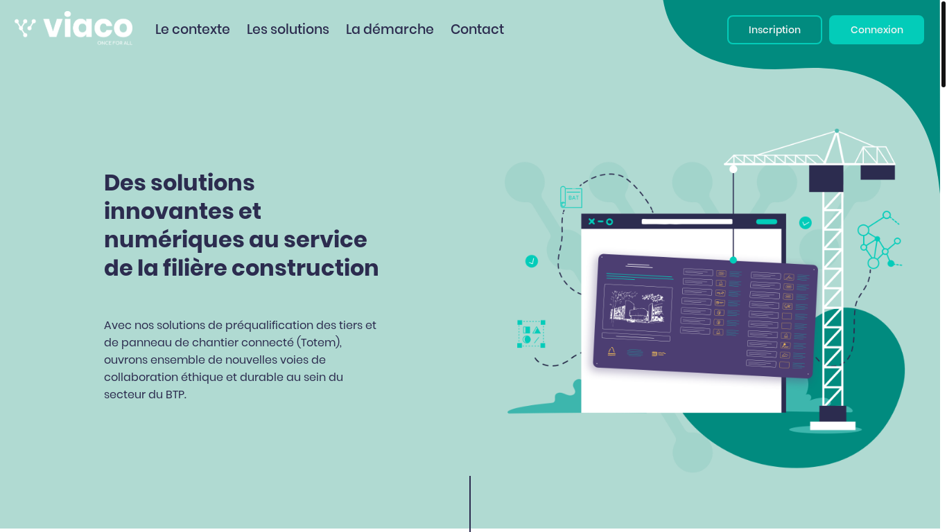 website screenshot of https://viaco.fr/