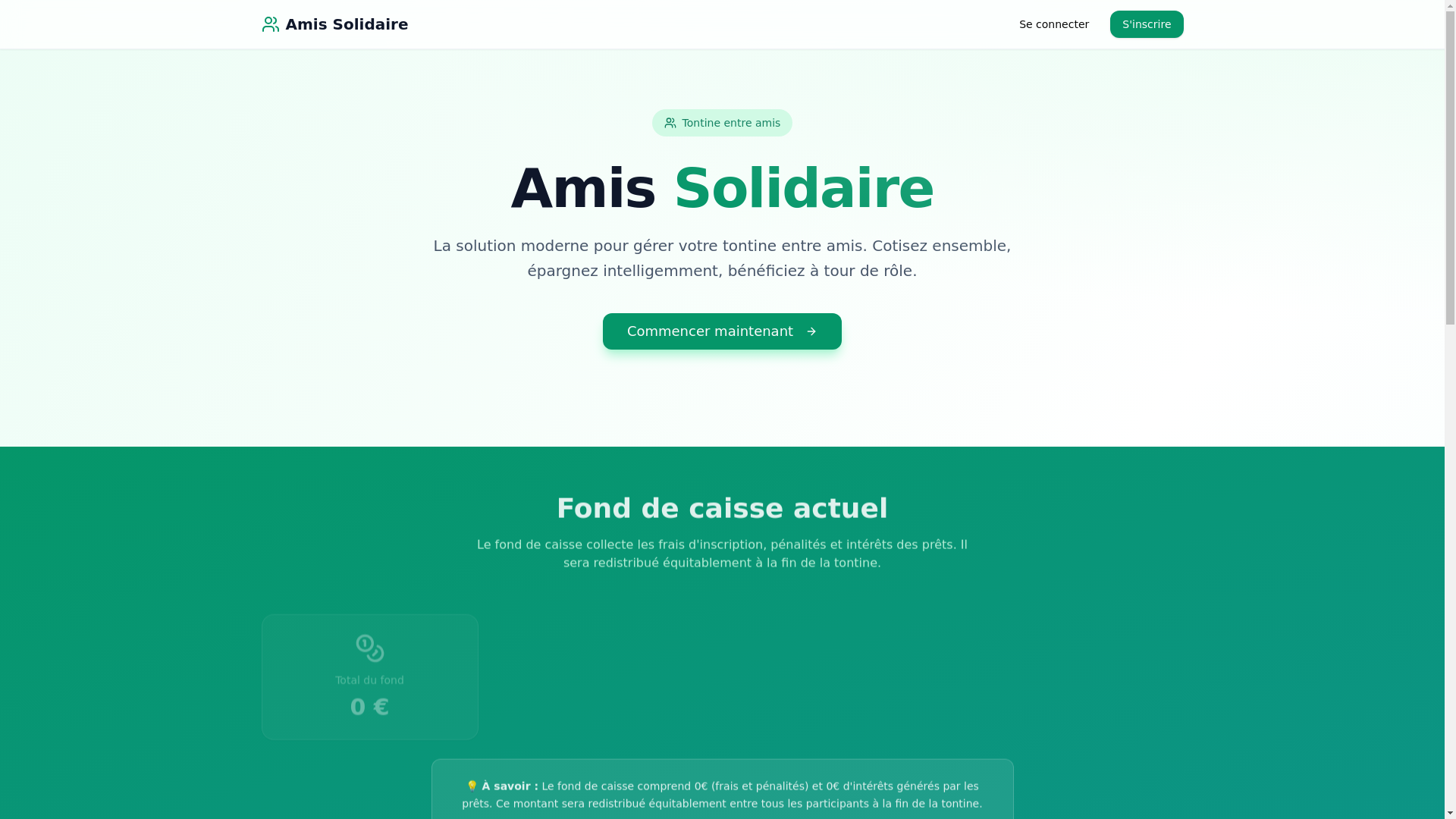 website screenshot of https://amis-solidaire.com/