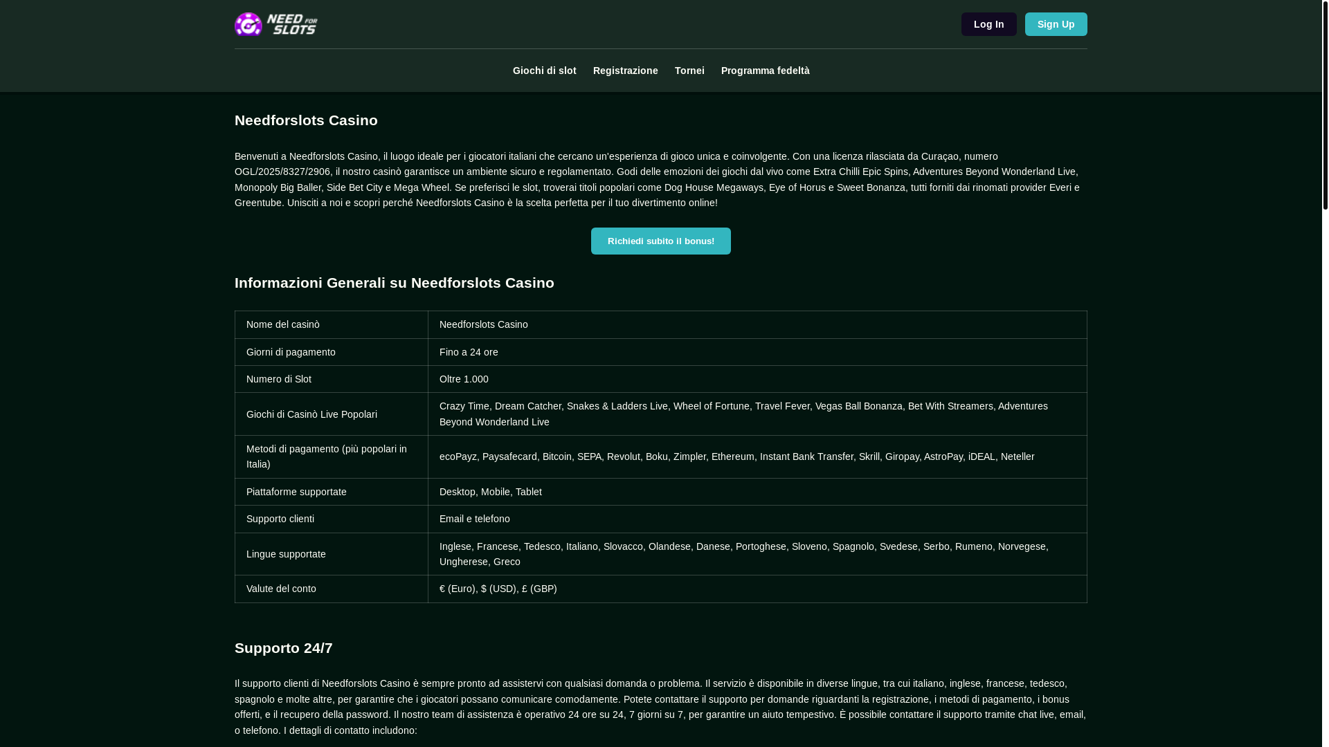 website screenshot of https://needforslotscasino-it.pages.dev/