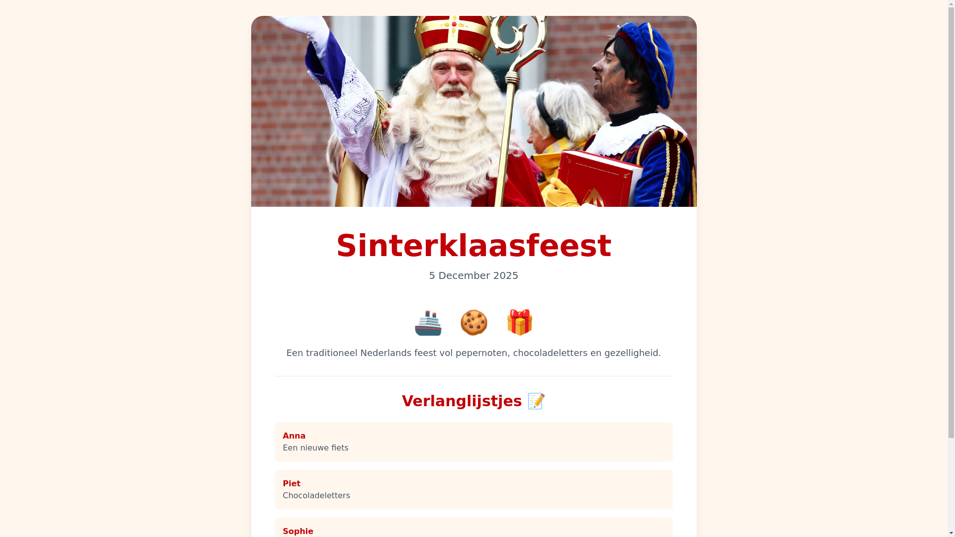 website screenshot of https://sinterklaas.pages.dev/