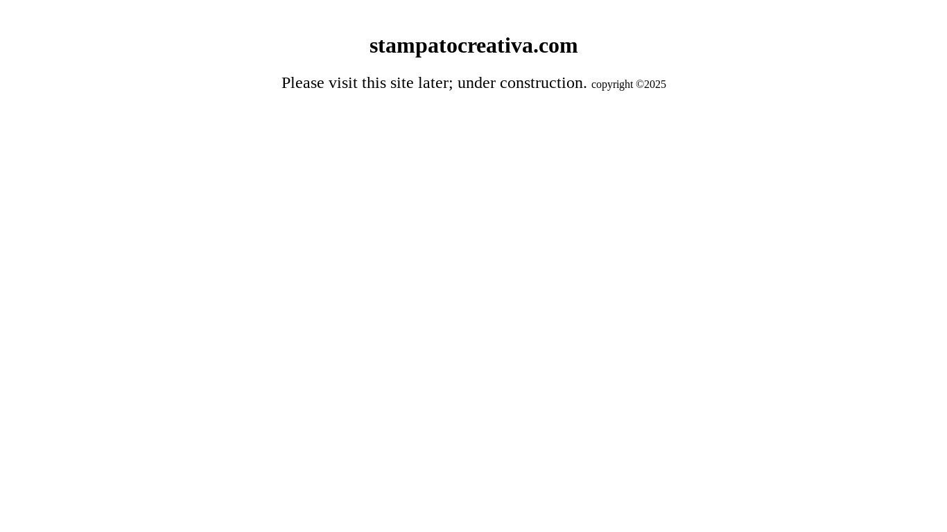website screenshot of https://stampatocreativa.com/