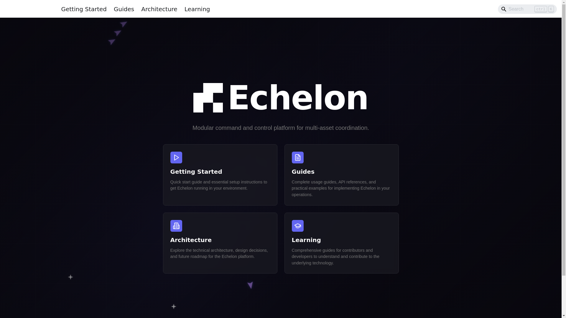 website screenshot of https://echelon-docs.pages.dev/