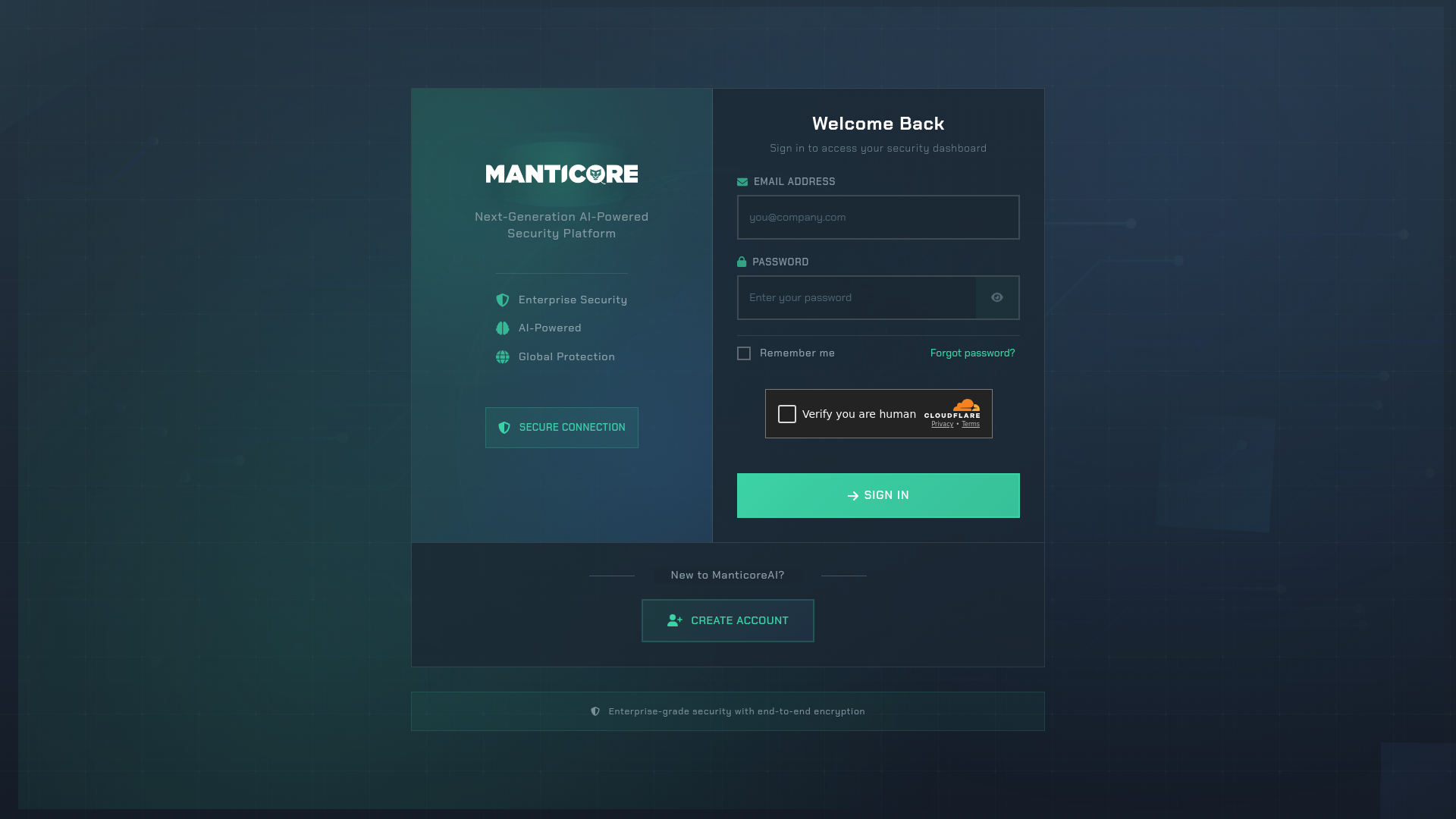 website screenshot of https://manticore-app-frontend.pages.dev/