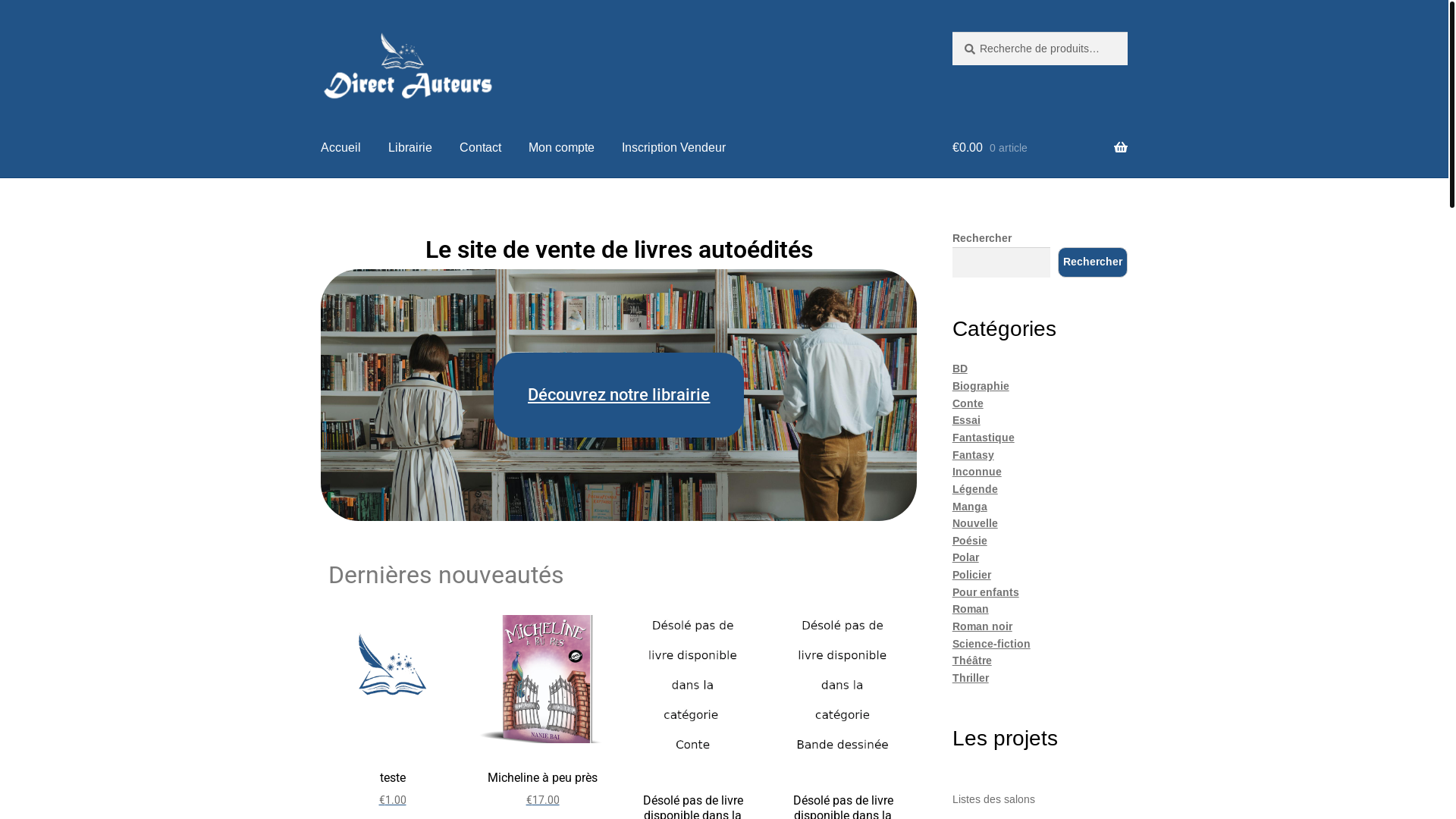 website screenshot of https://directauteur.fr/