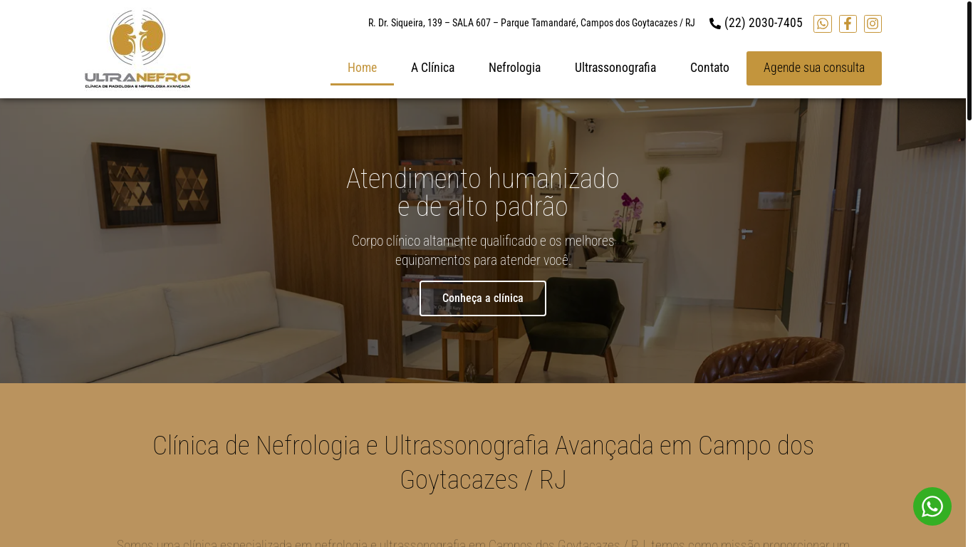 website screenshot of https://clinicagardone.com.br/