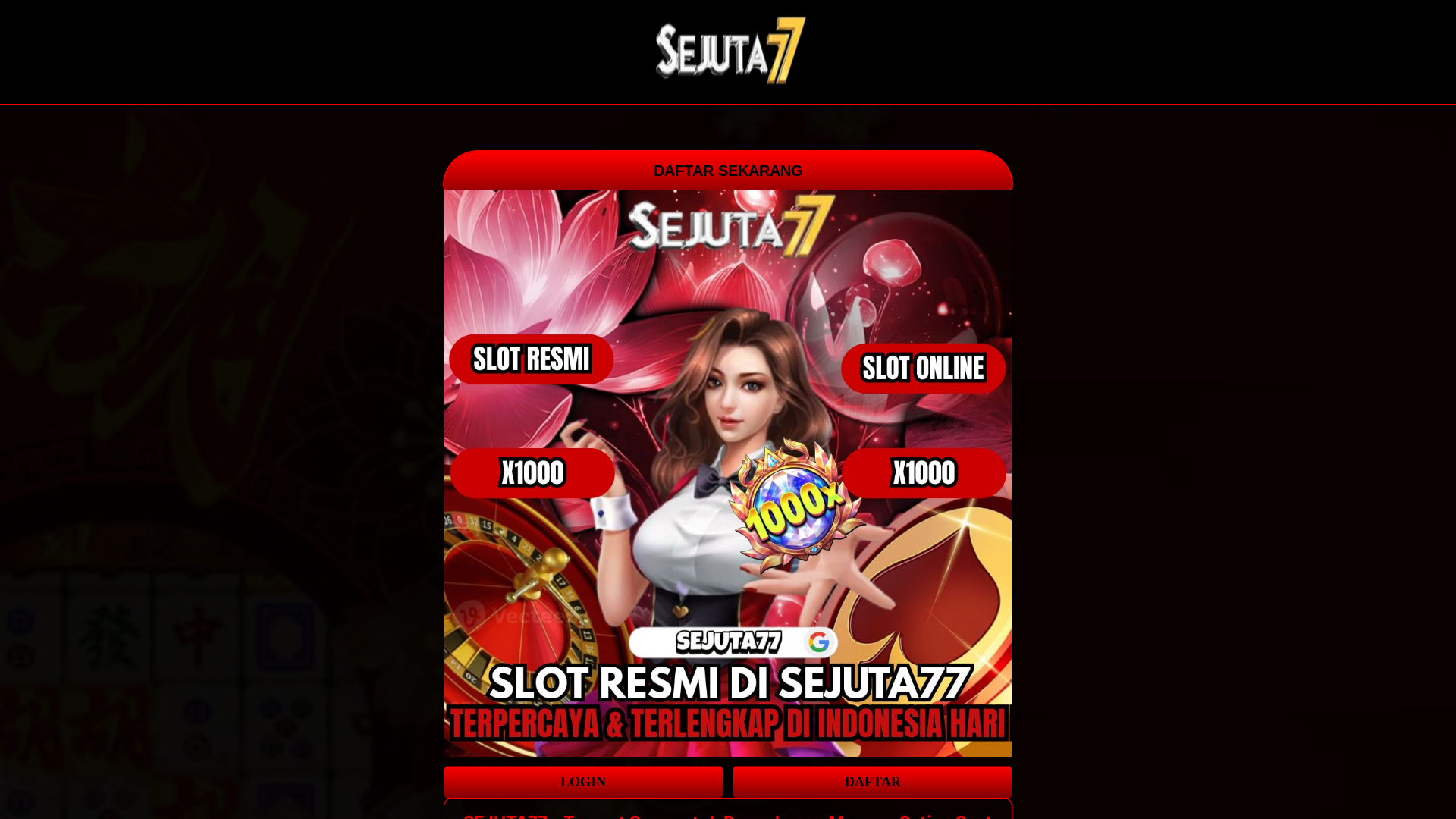 website screenshot of https://sejuta77-gacor.pages.dev/