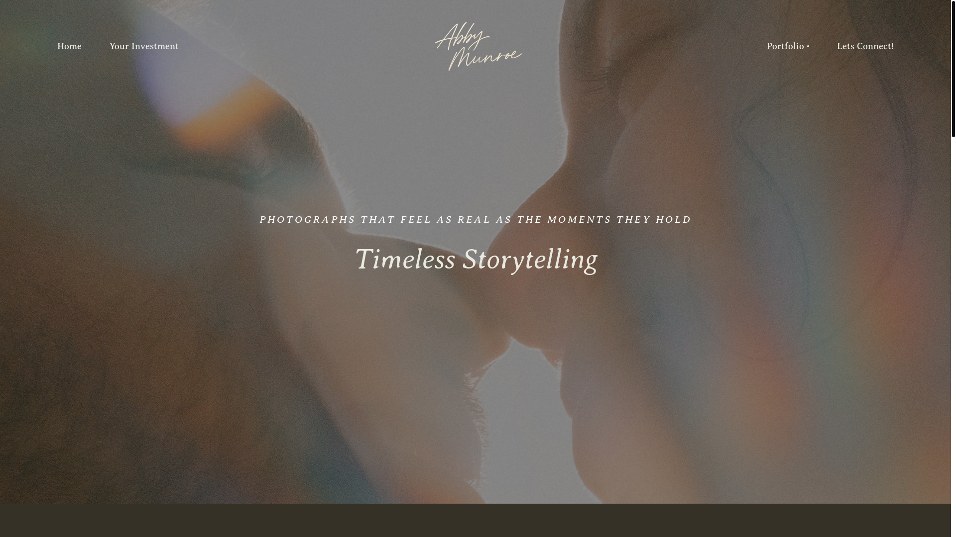 website screenshot of https://abbymunroephotography.ca/