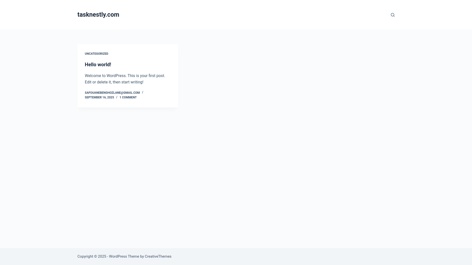website screenshot of https://tasknestly.com/
