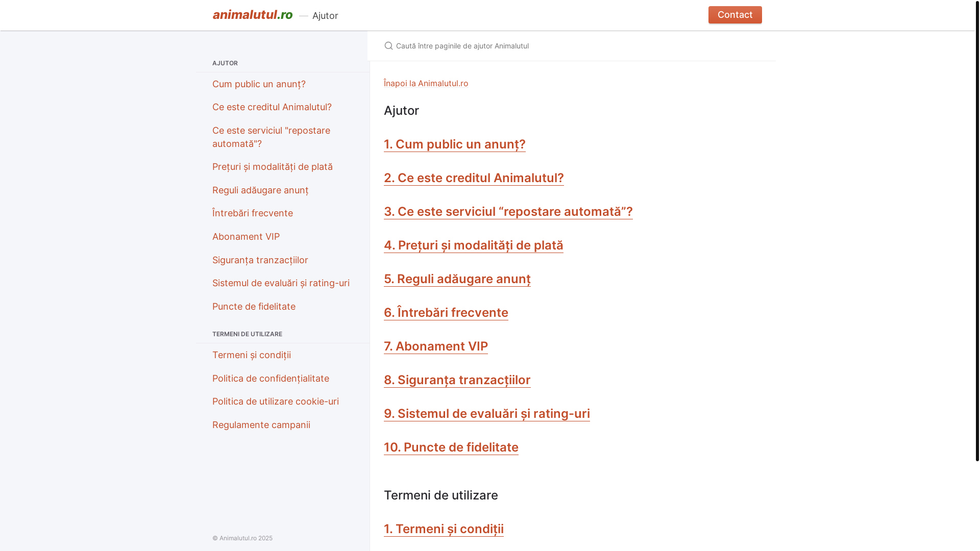 website screenshot of https://animalutul-help-pages.pages.dev/