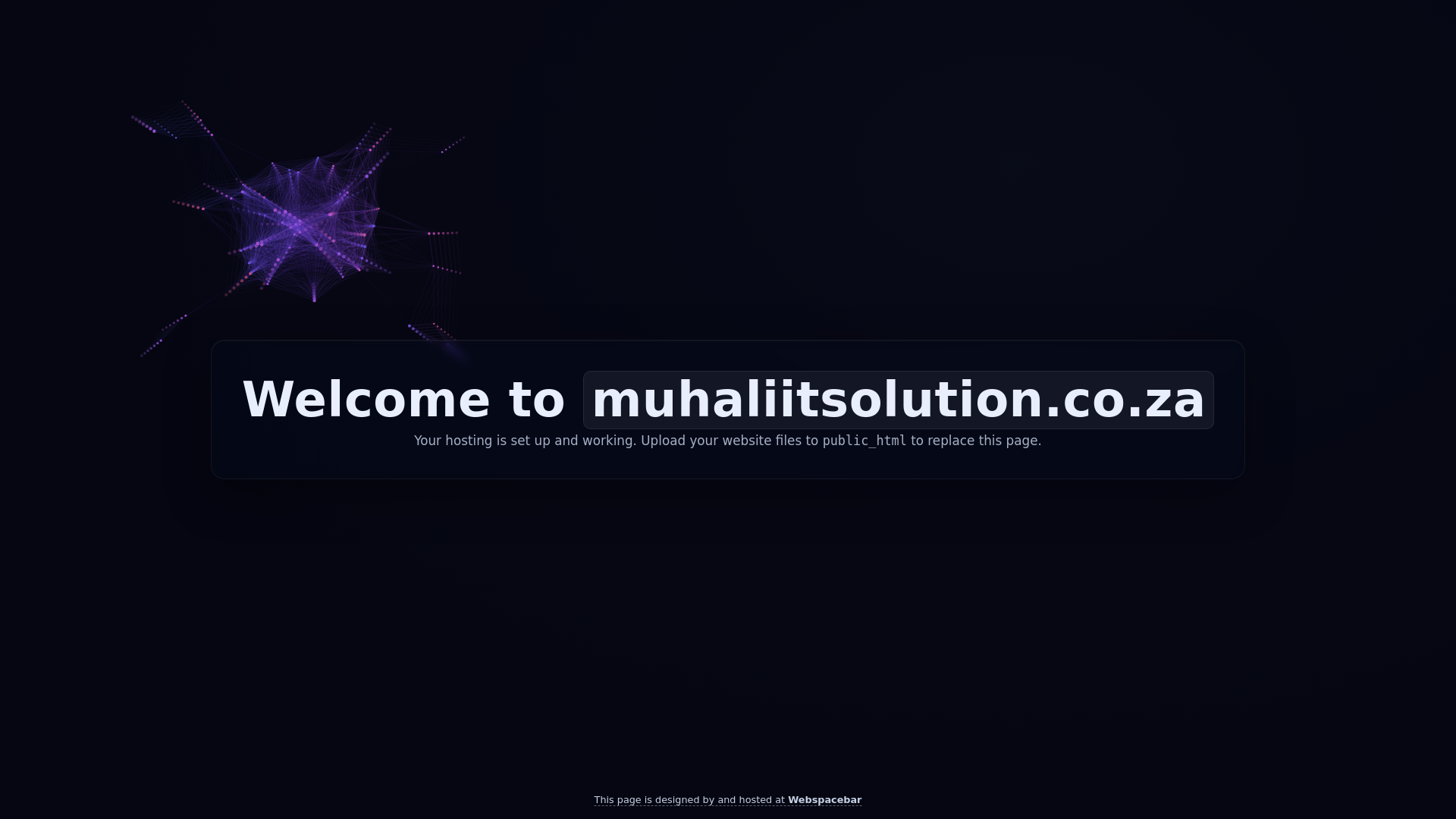 website screenshot of https://muhaliitsolution.co.za/