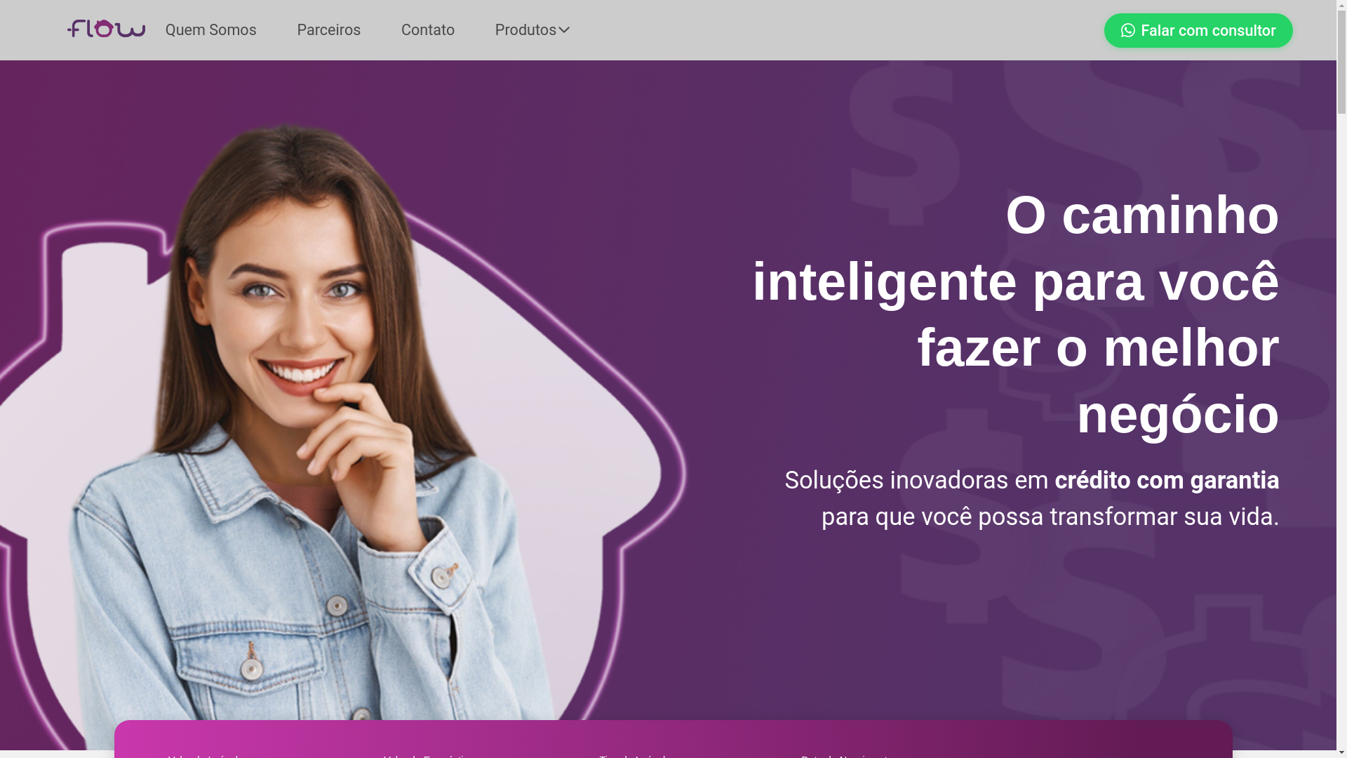 website screenshot of https://flowcredi.work/