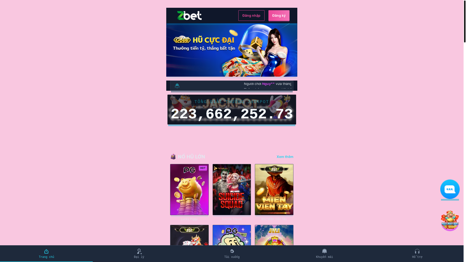 website screenshot of https://cachxoatrangzbet.com/