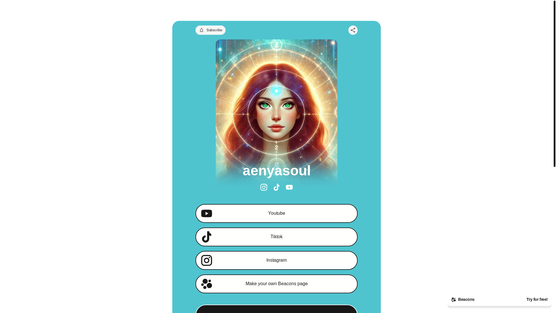 website screenshot of https://aenyasoul.com/