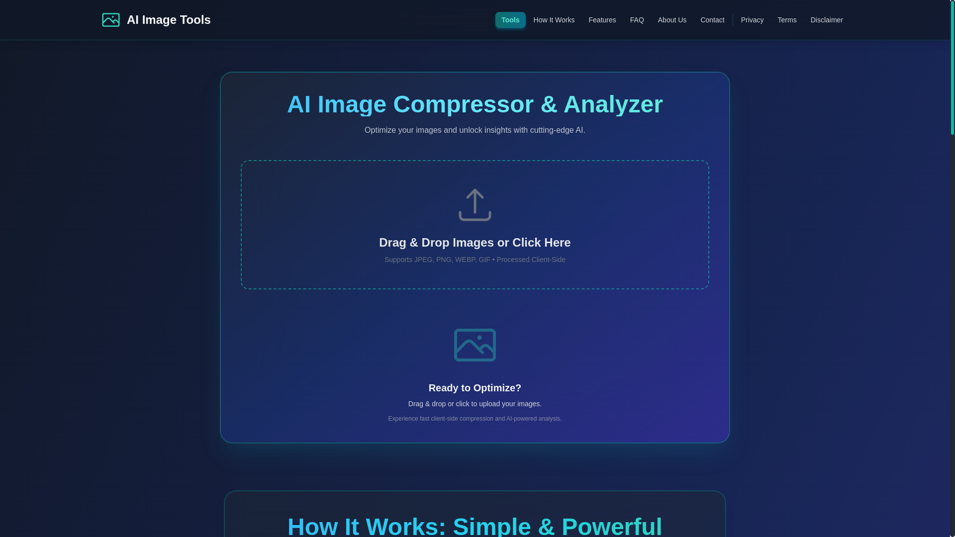 website screenshot of https://ai-image-compressor.pages.dev/