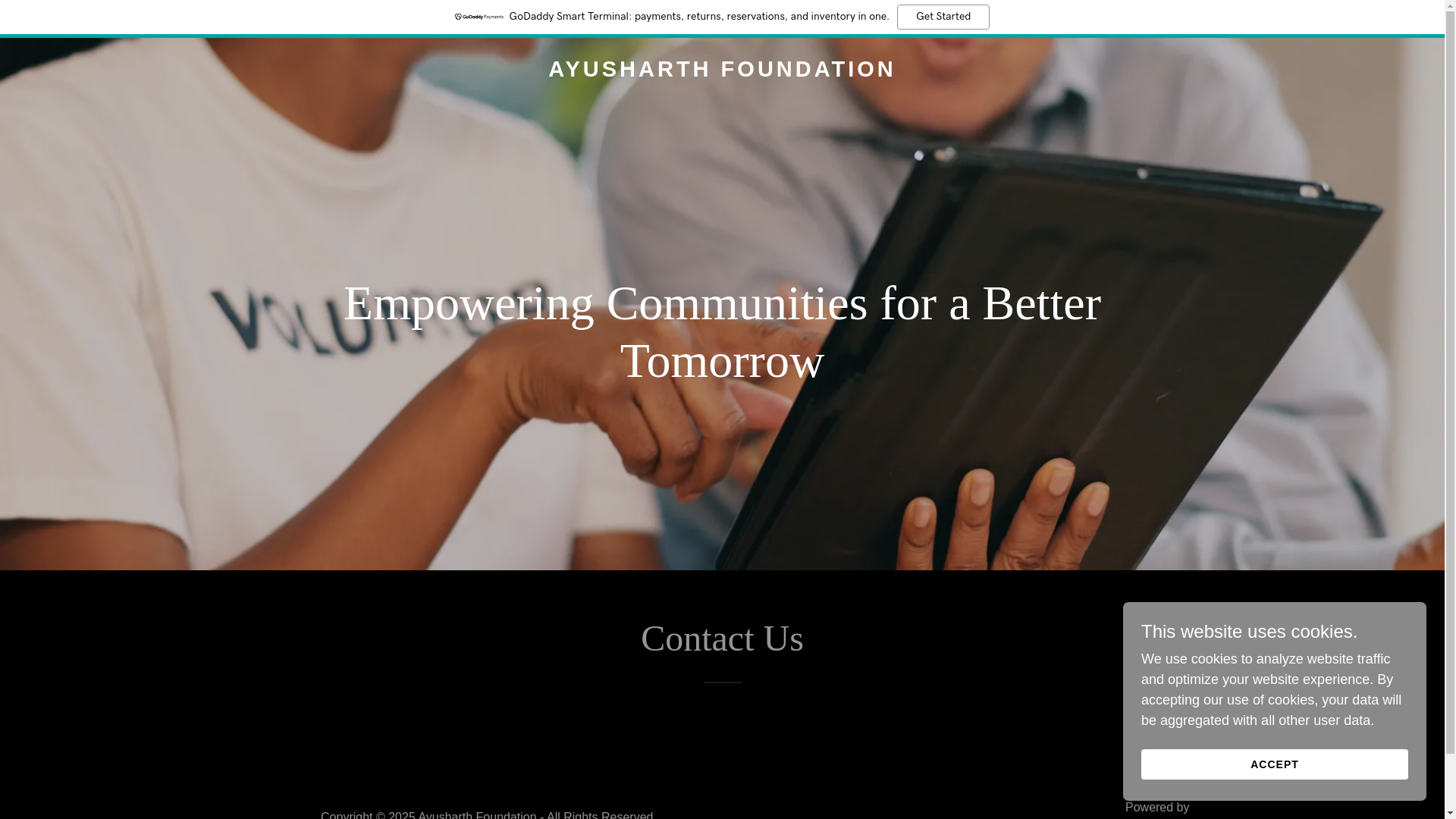 website screenshot of https://ayusharthfoundation.org/