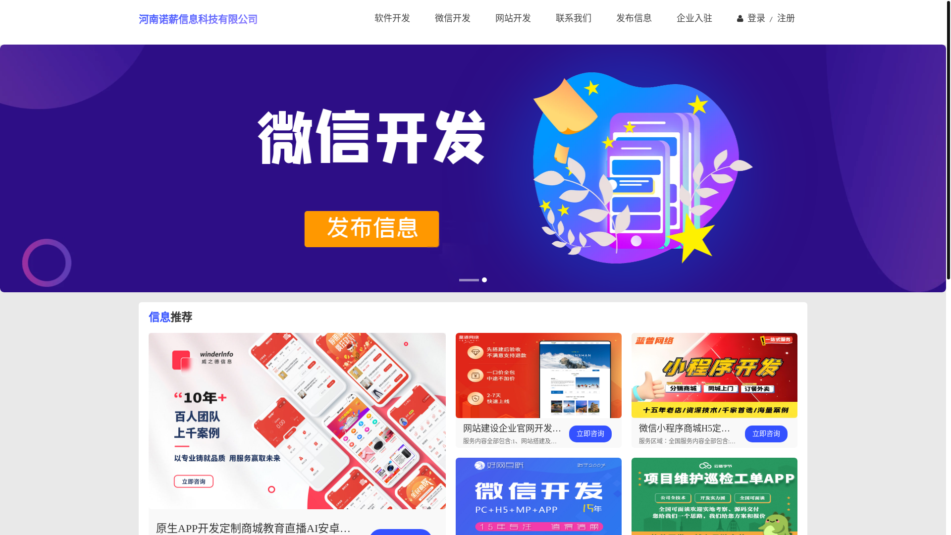 website screenshot of https://henannuoxin.cn/