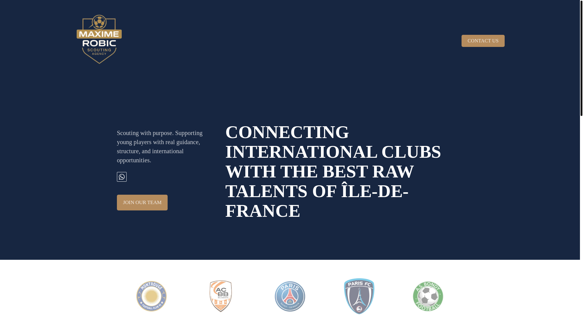 website screenshot of https://maximerobicscouting.com/
