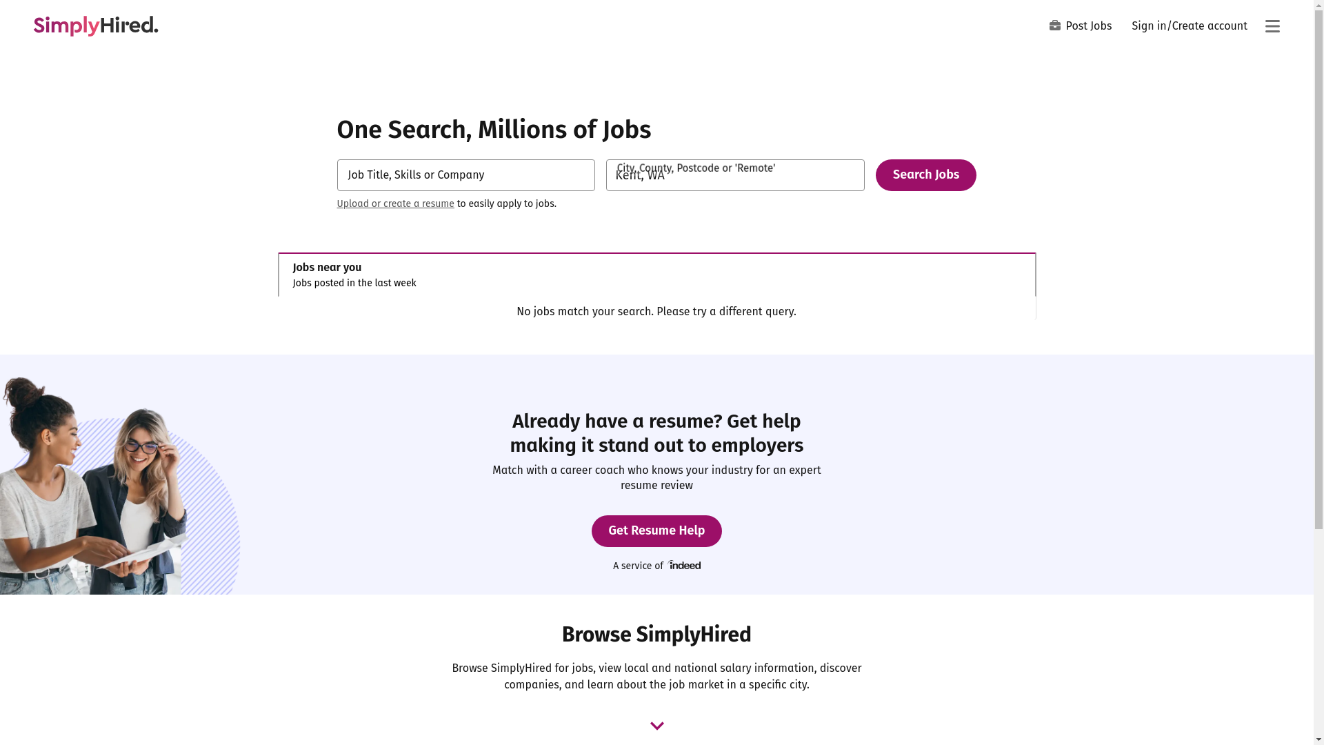 website screenshot of https://www.simplyhired.co.uk/