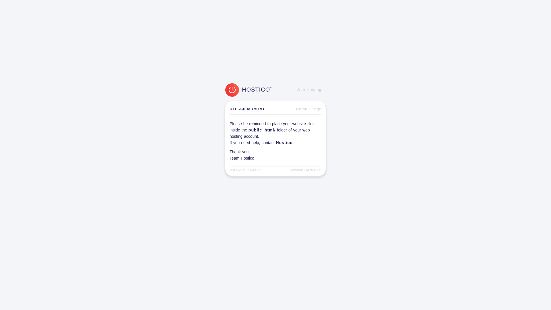 website screenshot of https://utilajemdm.ro/