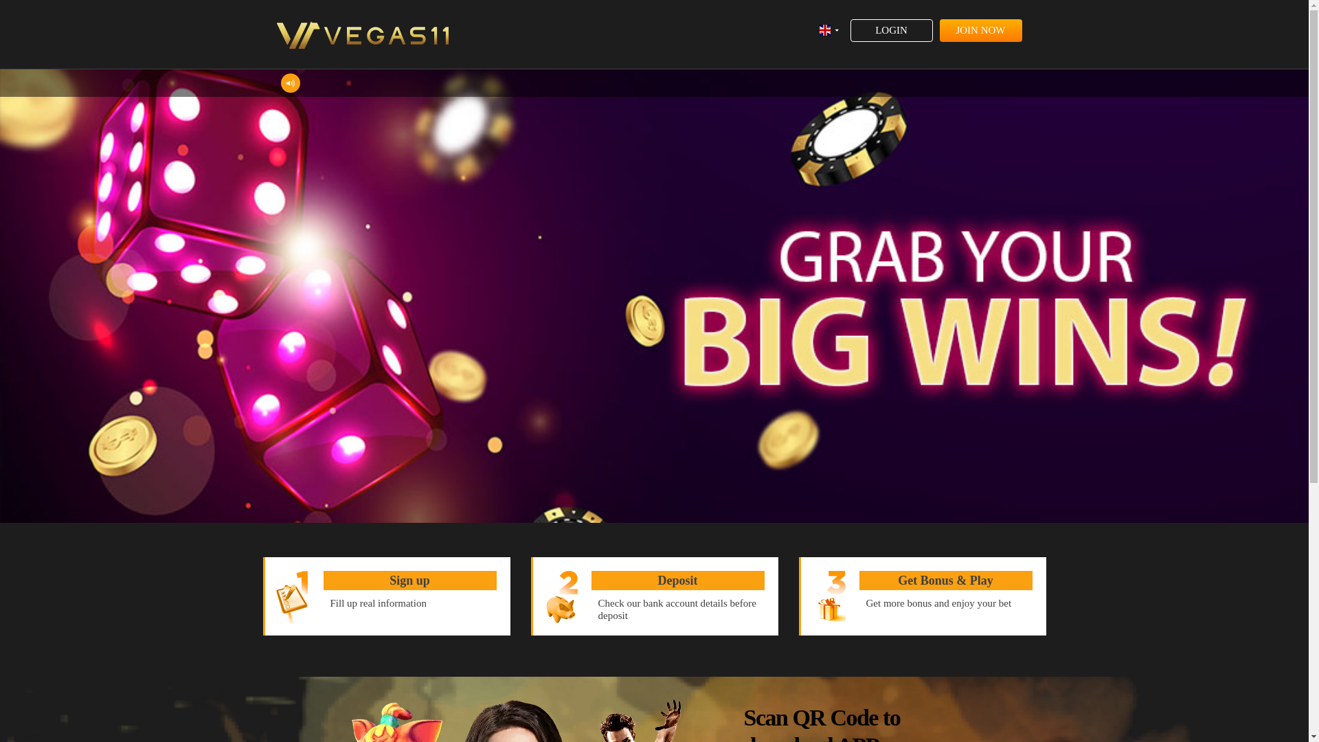 website screenshot of https://vegas11.best/