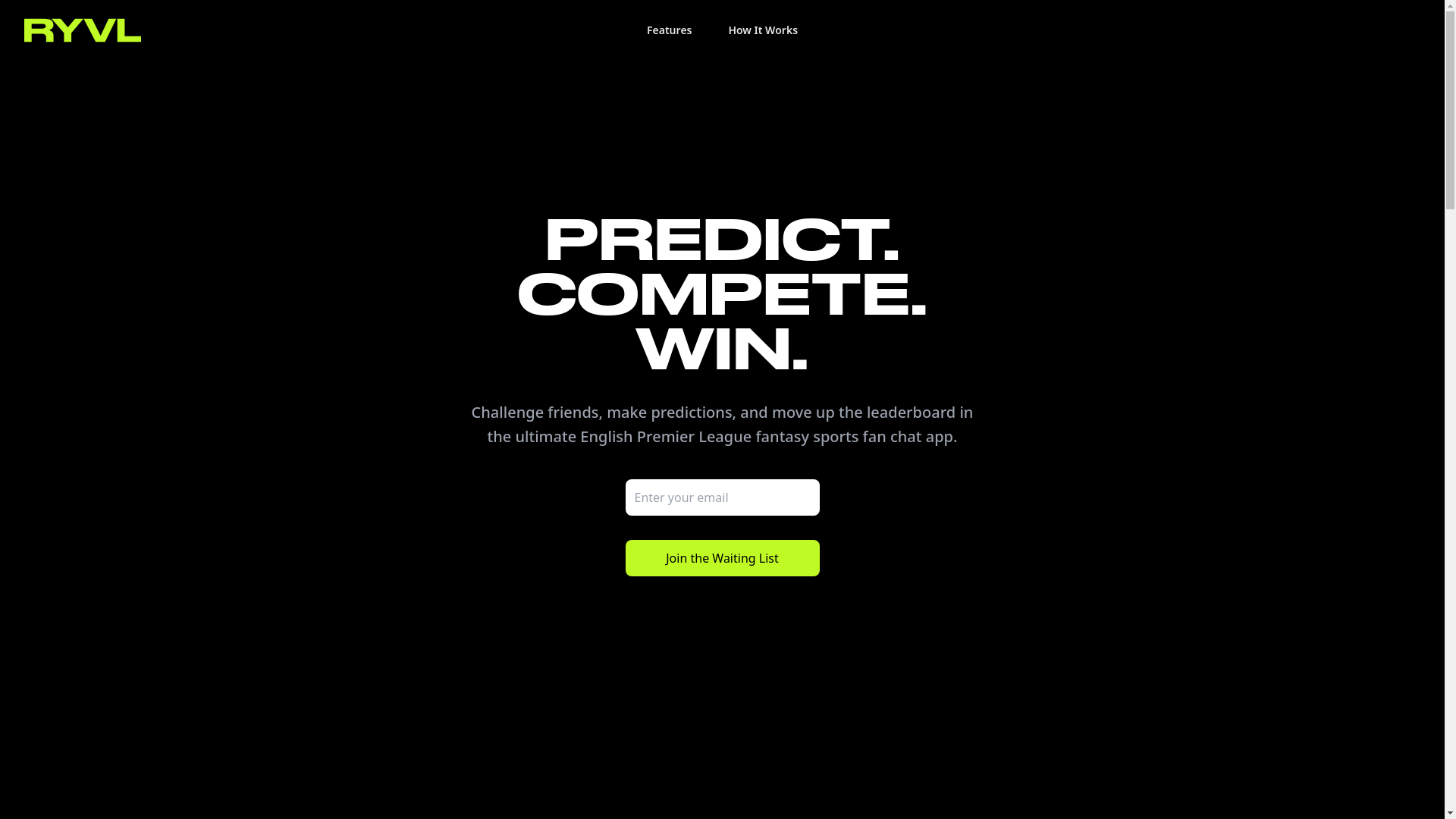 website screenshot of https://ryvl-landing.pages.dev/