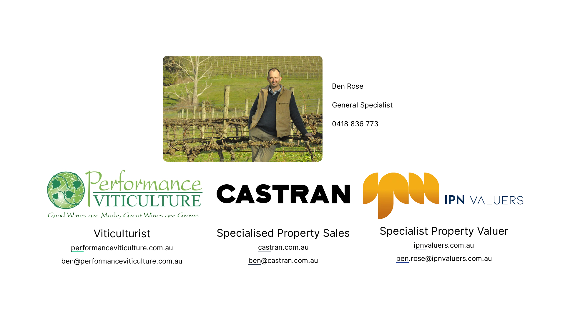 website screenshot of https://benrosebusinesscard-sebsk.kinsta.page