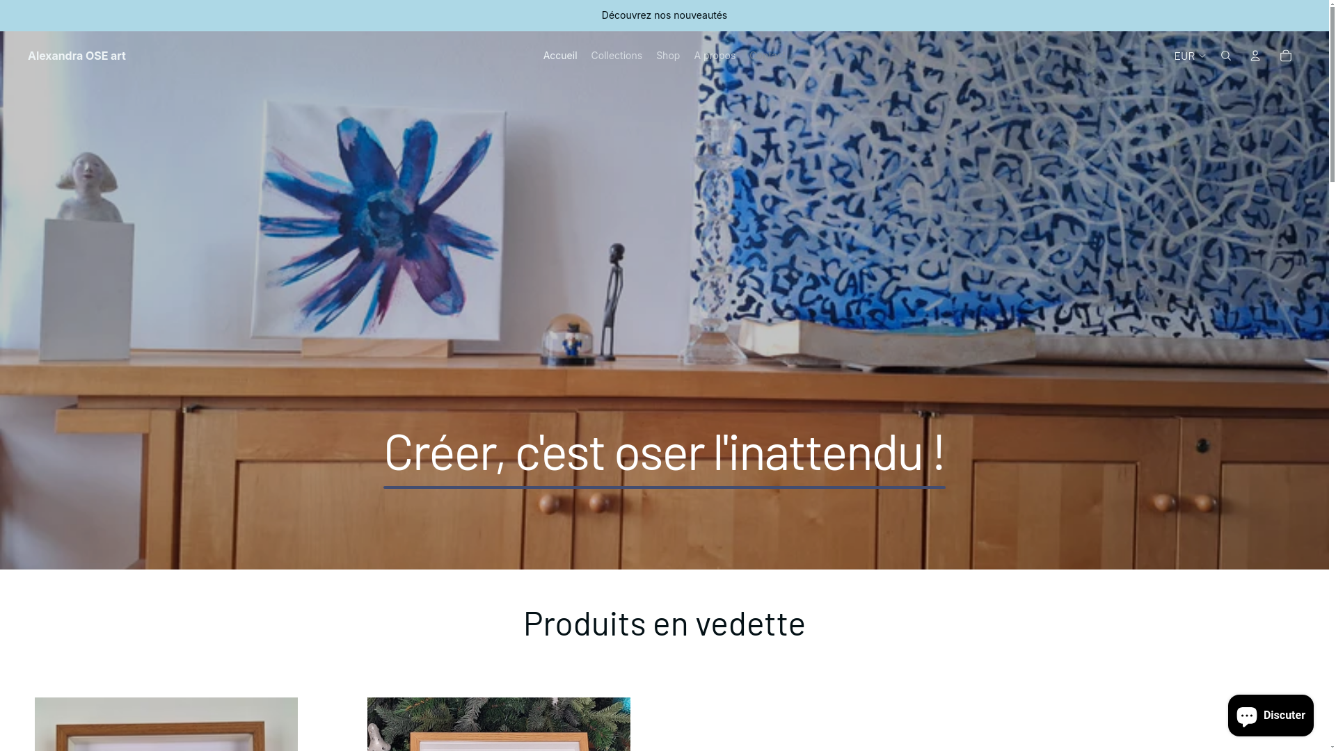 website screenshot of https://alexandraoseart.com/