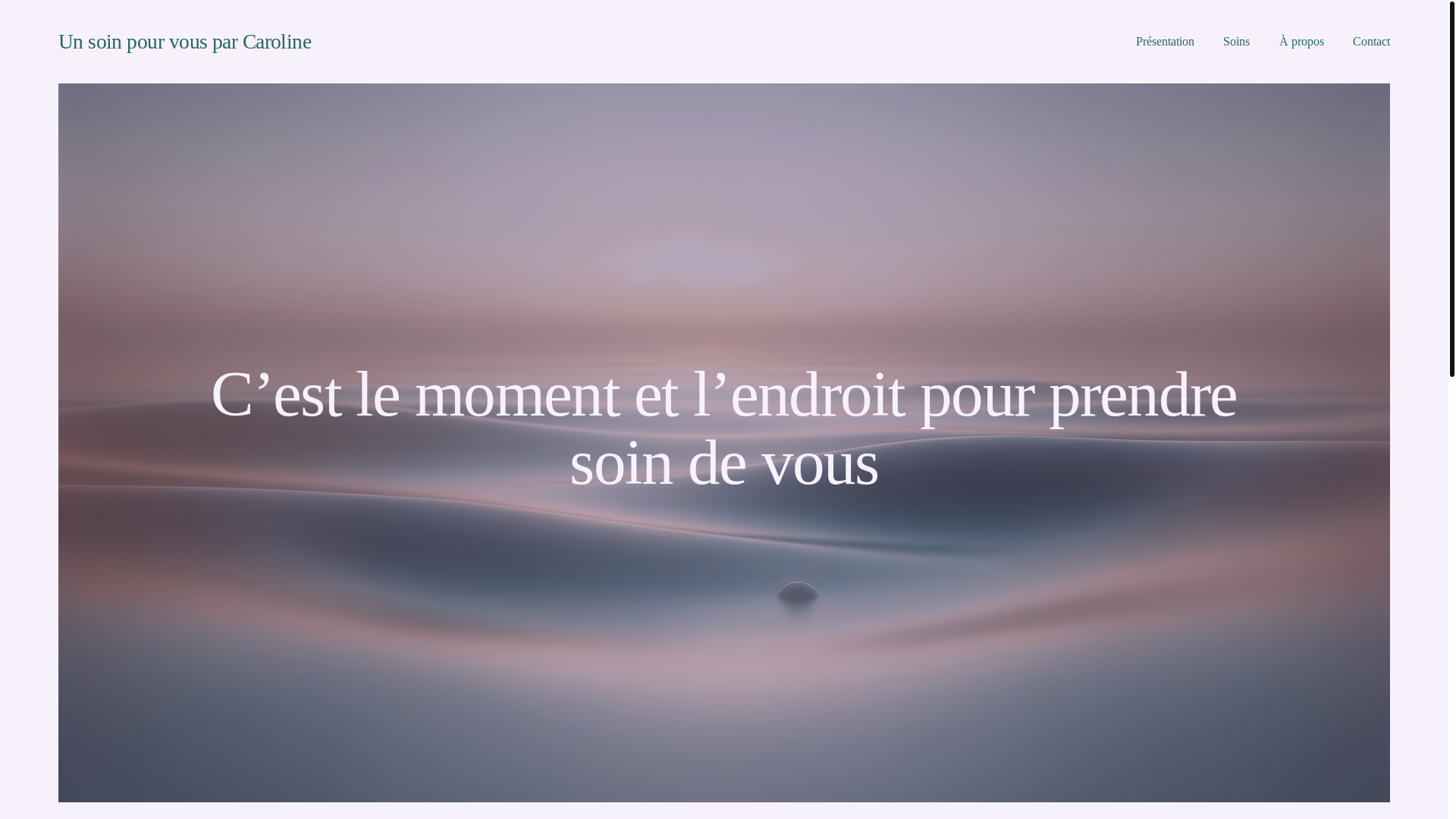 website screenshot of https://unsoinpourvousparcaroline.fr/