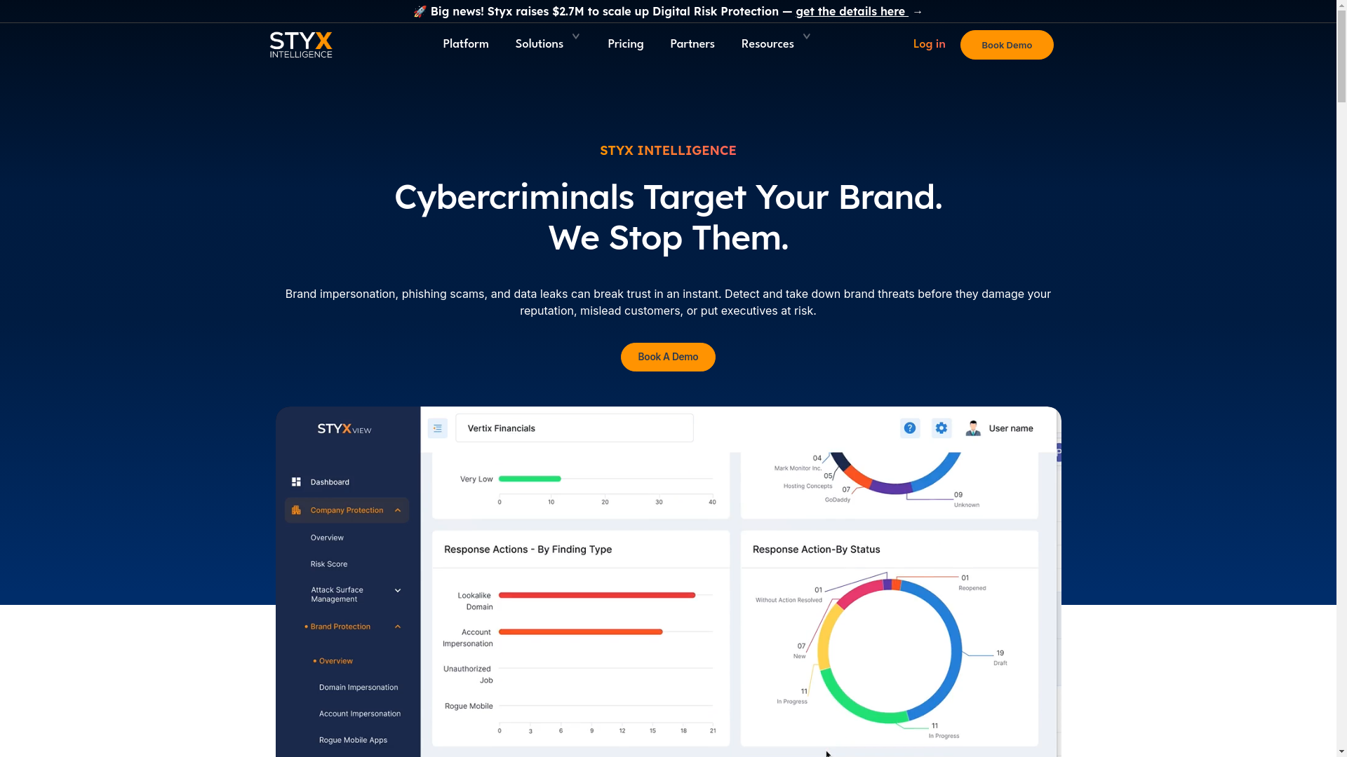 website screenshot of https://gostyxintel.com/