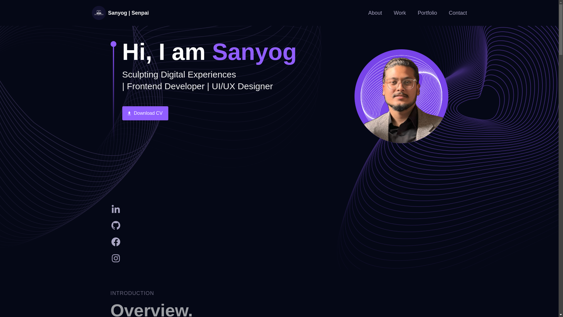 website screenshot of https://sanyograjbhandari.com.np/
