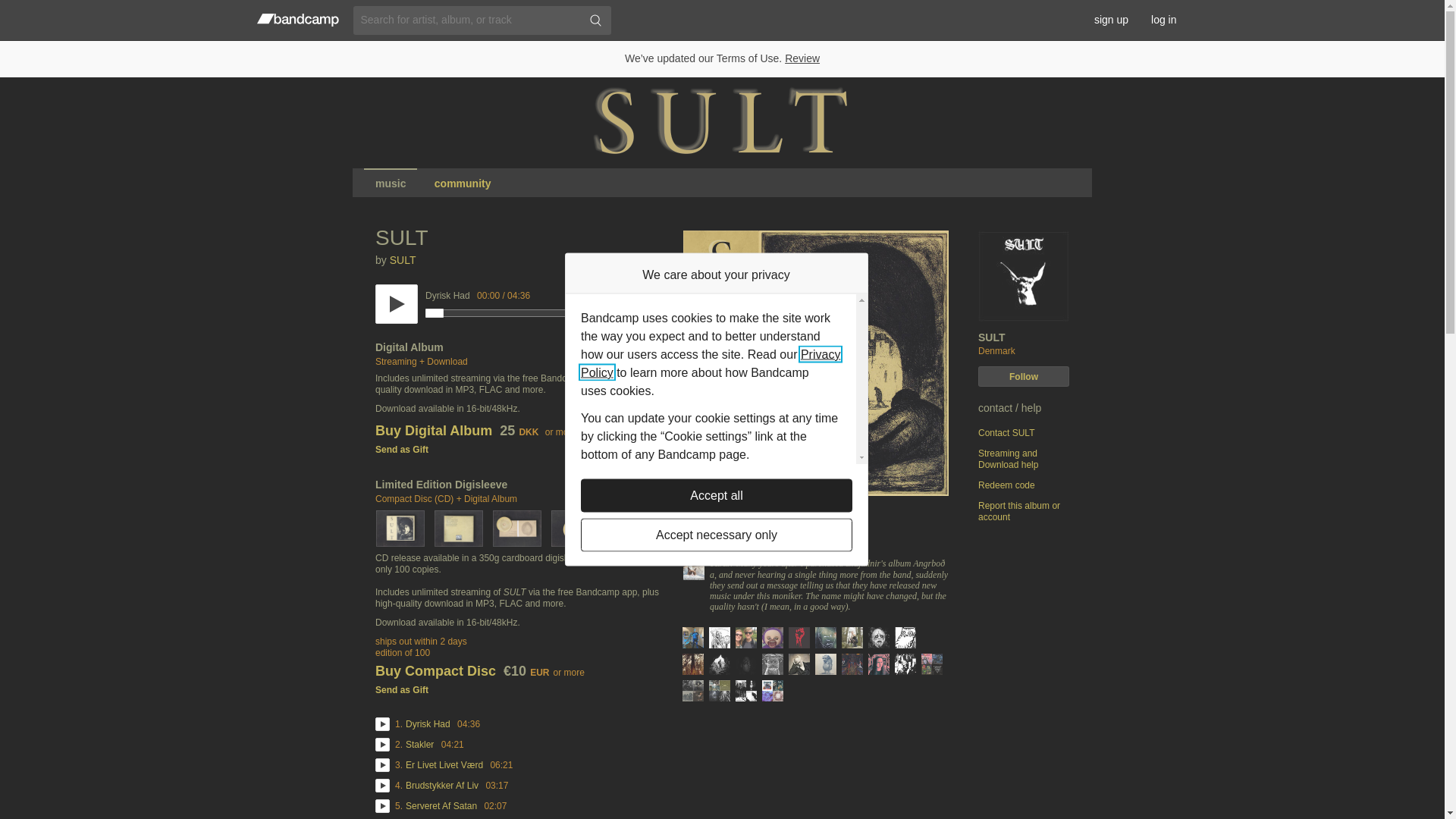 website screenshot of https://sultblack.dk/
