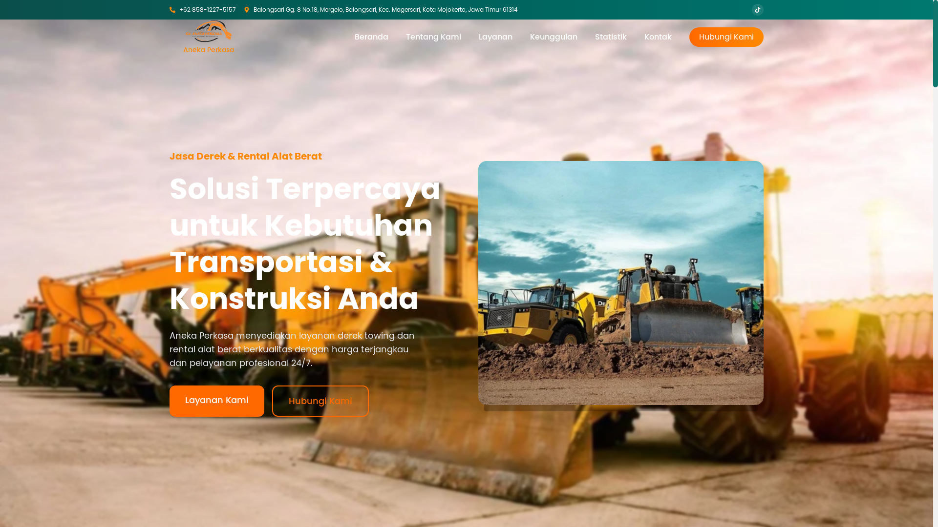 website screenshot of https://anekaperkasagroup.com/