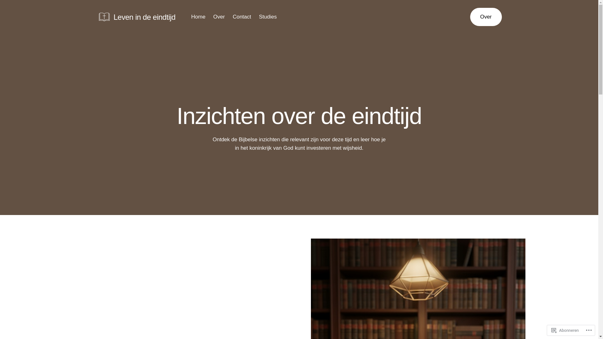 website screenshot of https://eindtijd.blog/