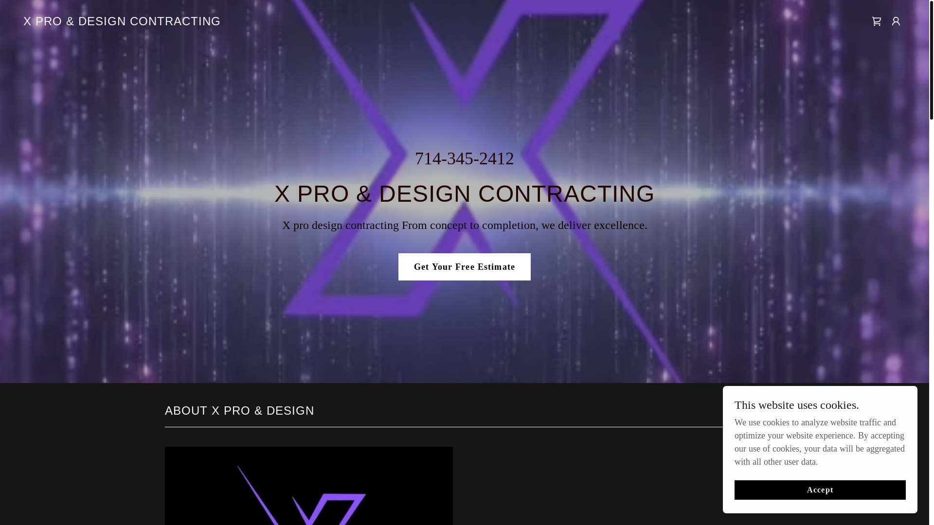 website screenshot of https://xprodesigncontracting.com/