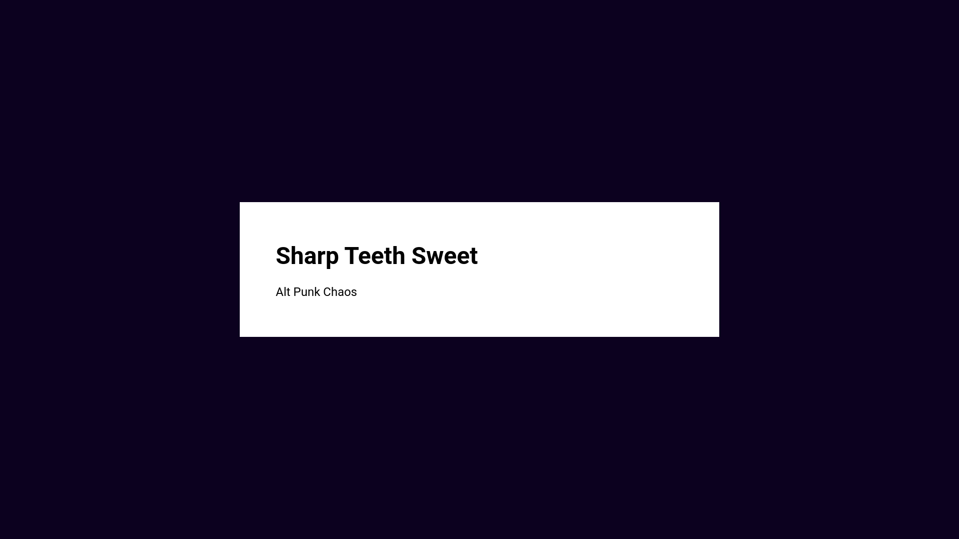 website screenshot of https://sharpteethsweet.com/