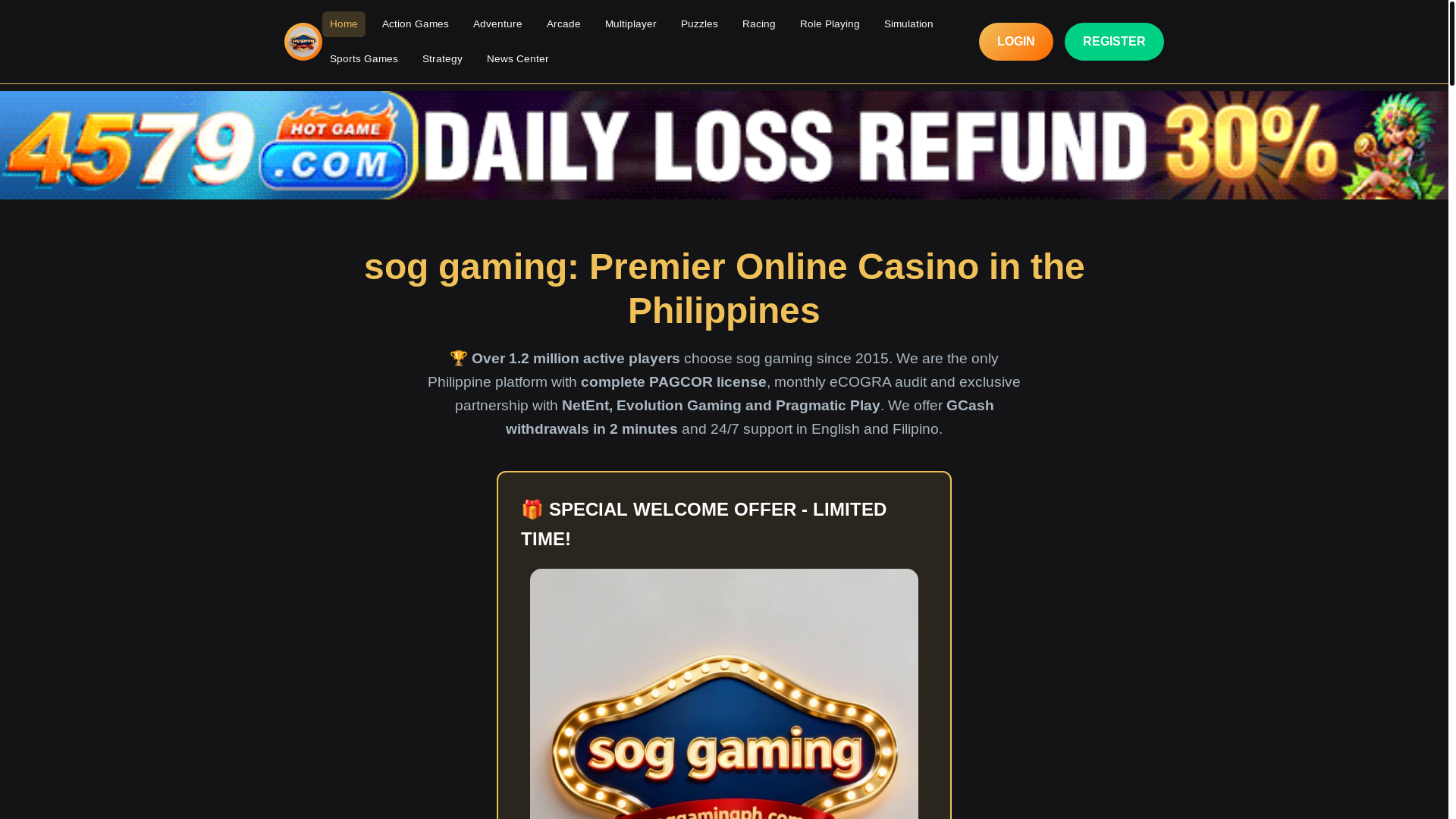 website screenshot of https://soggamingph.com/