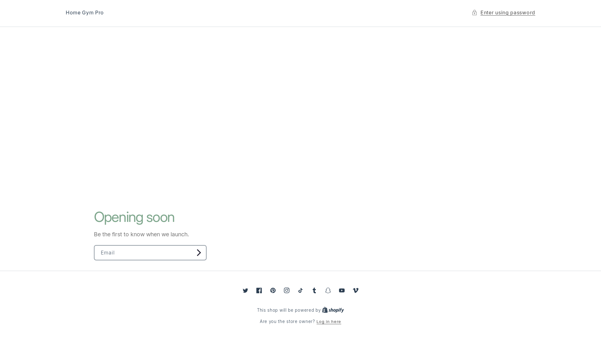 website screenshot of https://homegymproshop.store/