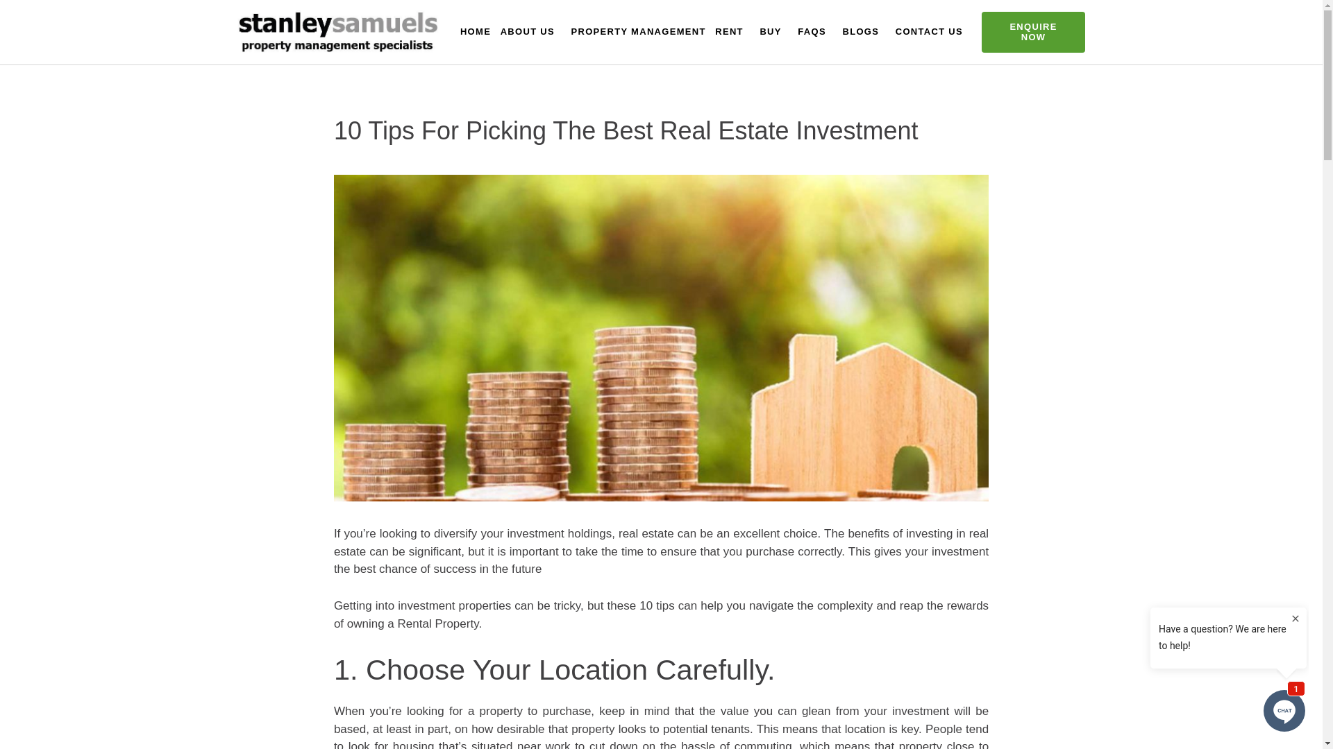 website screenshot of https://stanleysamuels.com.au/10-tips-for-picking-the-best-real-estate-investment/
