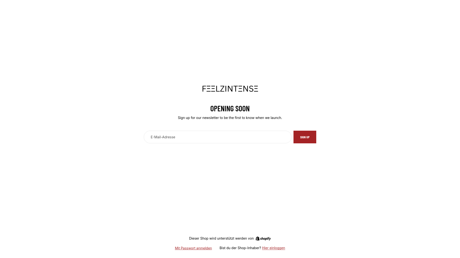 website screenshot of https://feelzintense.com/