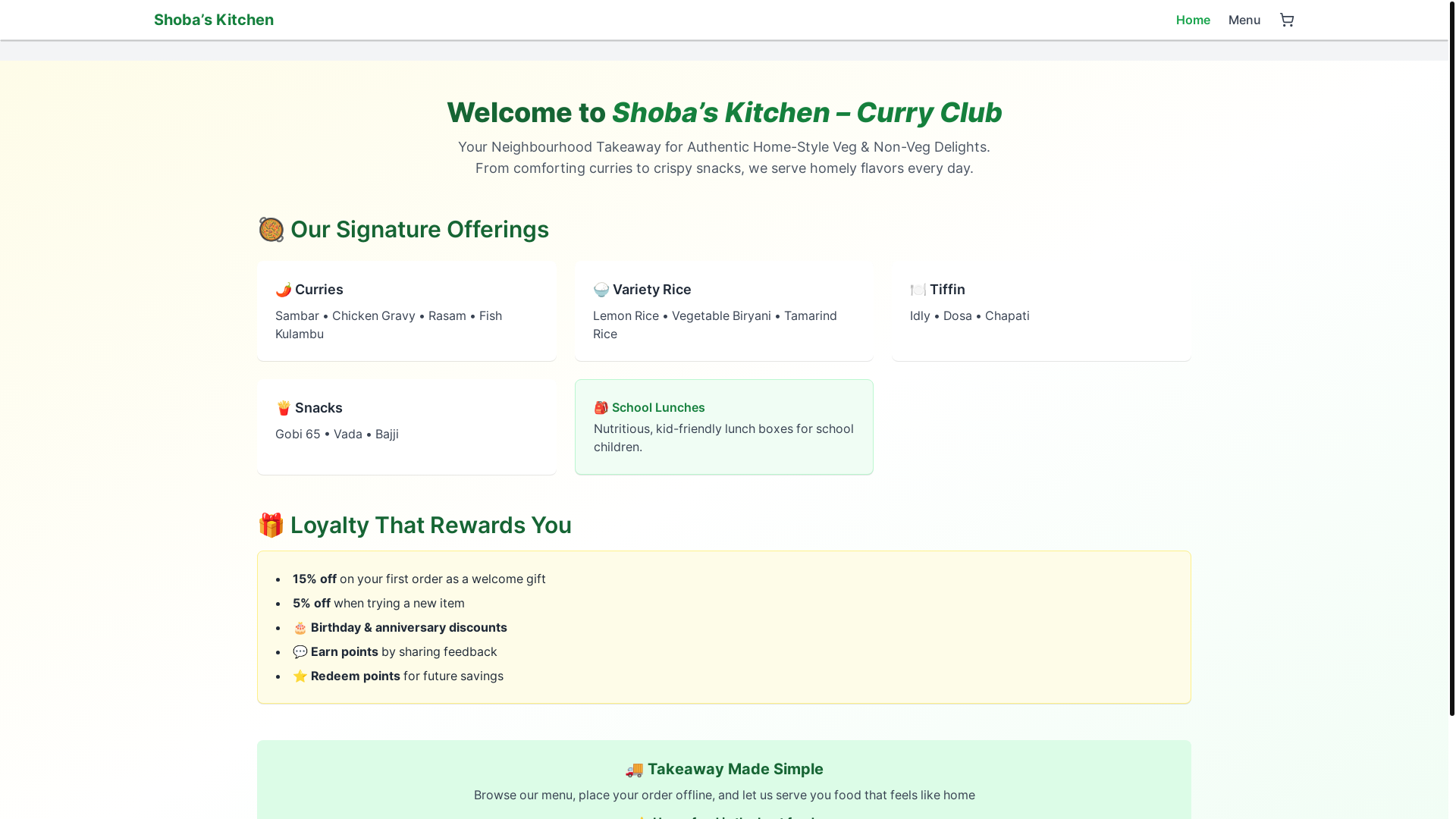 website screenshot of https://shobas-kitchen-frontend.pages.dev/