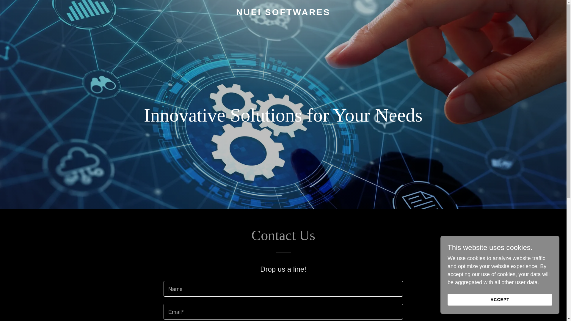 website screenshot of https://nueisoftwares.com/